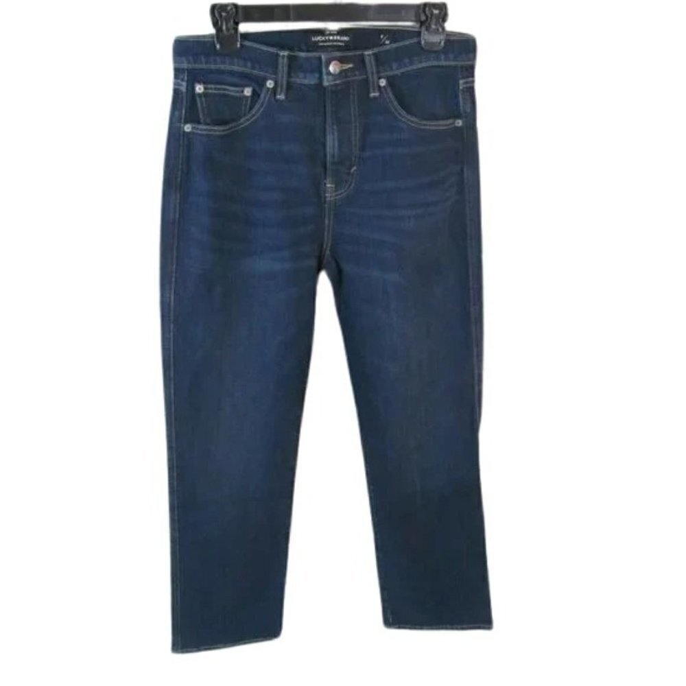 Lucky Brand Jeans Women's Size 6/28 (29 x 26) Straight Leg Mid Rise Dark Wash